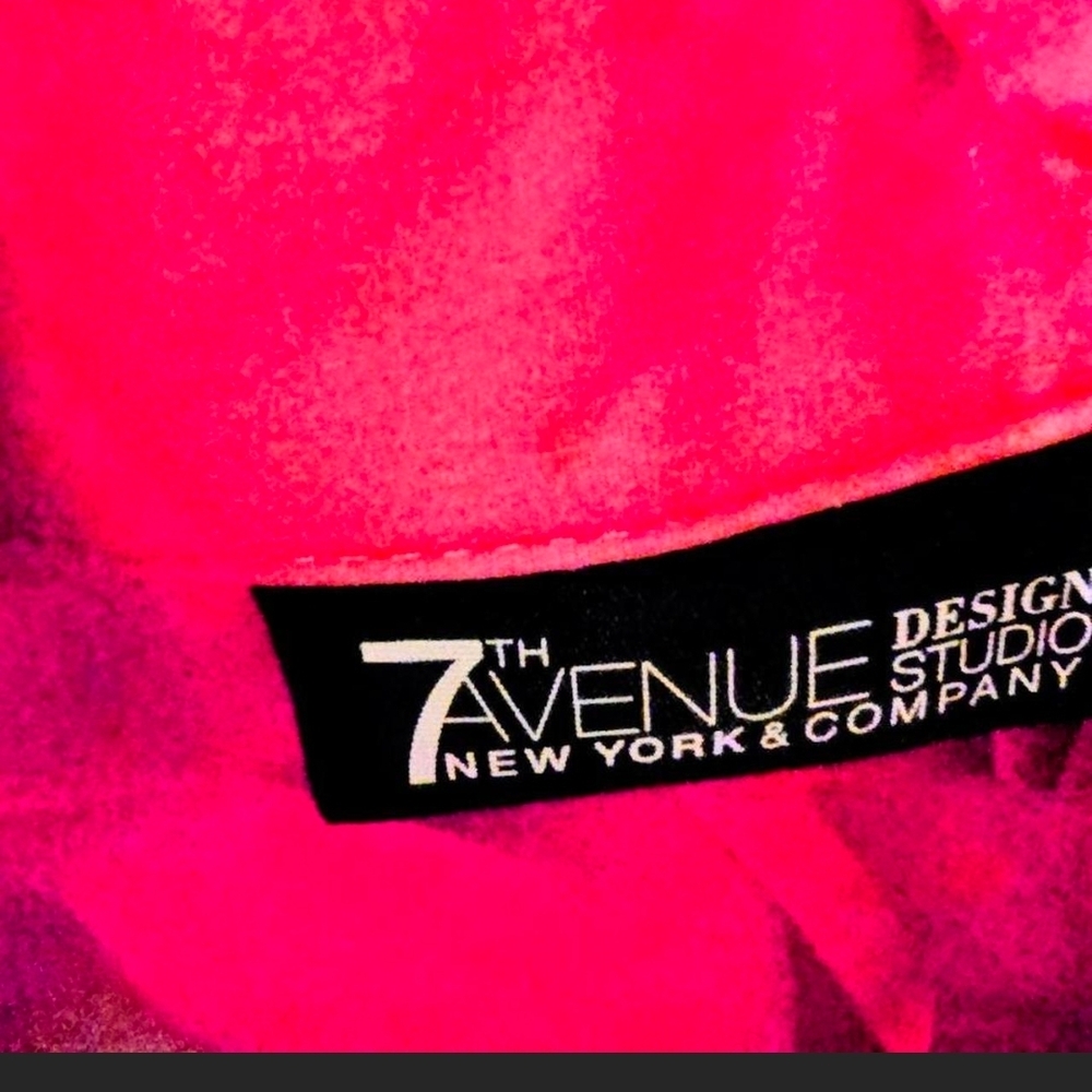 New York & Company Red Button Down Shirt - Picture 5 of 5